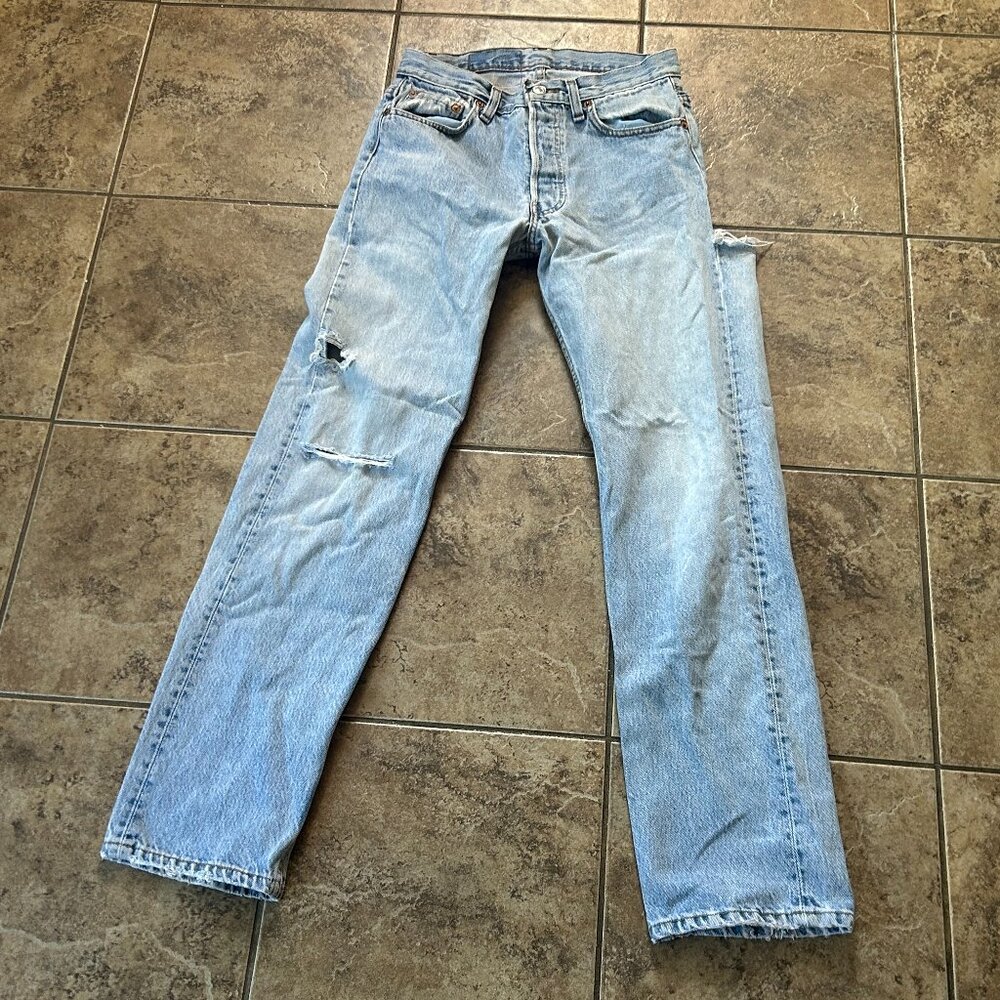 Levi's Relaxed Jeans Women's 29 Western Distressed Denim